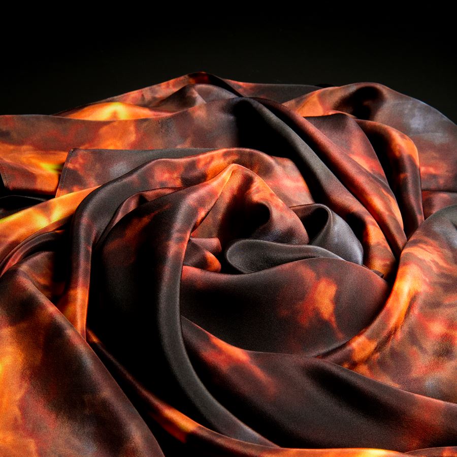 The Sunset After the Fire silk scarf