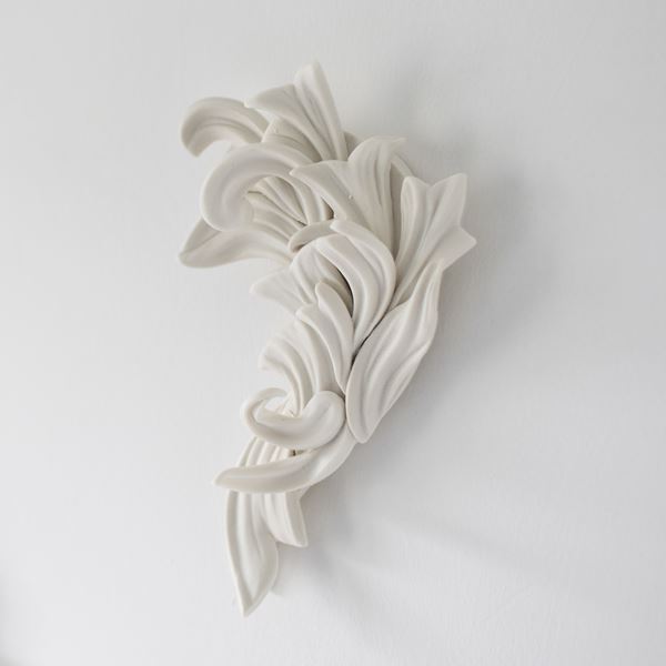 ceramic flower sculpture art for wall mounting