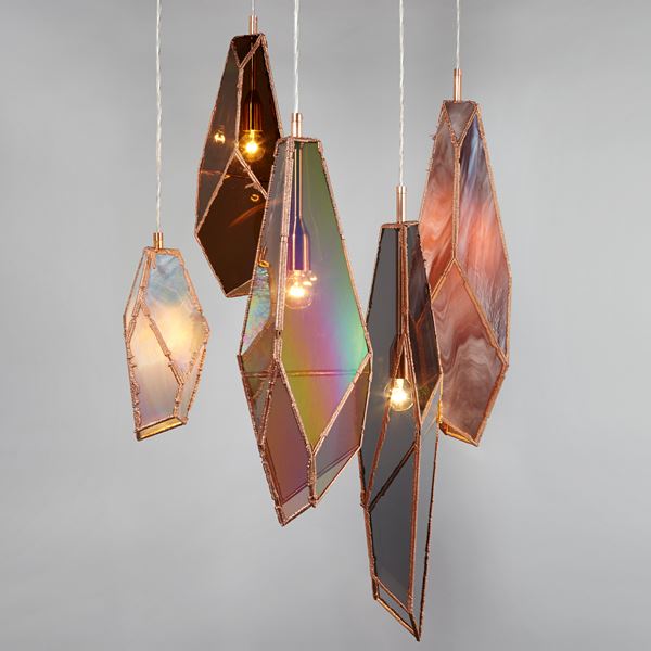 Odd Matter Overnight Pendant Light, Bronze Stained Glass Table Lamps Taiwan