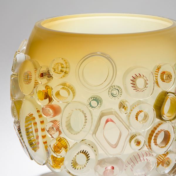 modern handblown glass decorative ornament vase in caramel