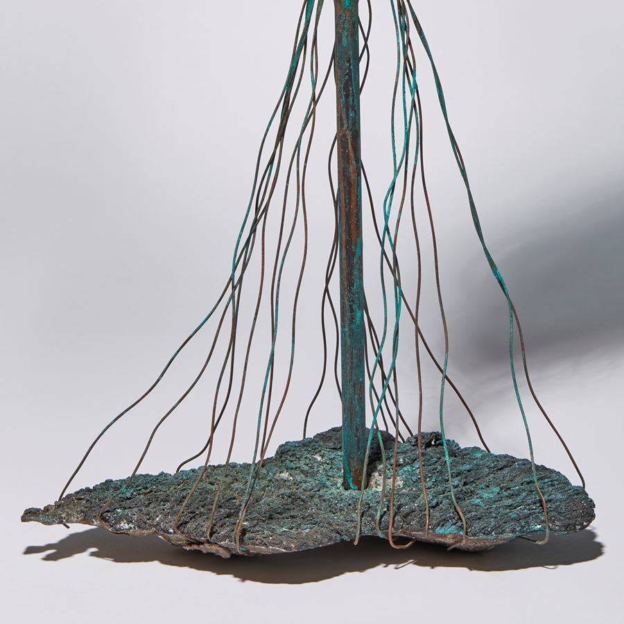 sculpted glass copper wire bronze ornate artwork
