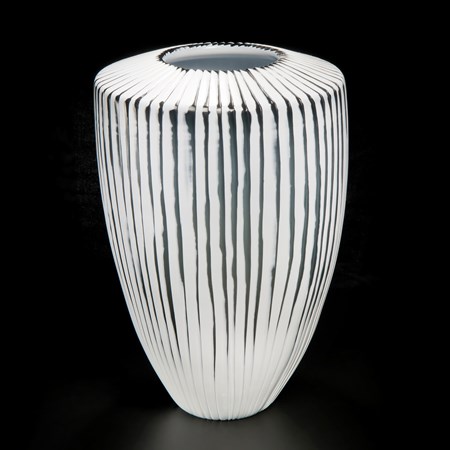 contemporary crystal coloured handblown art-glass vase centrepiece 