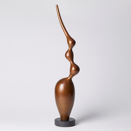tall bronze abstract centrepiece sculpture on granite base