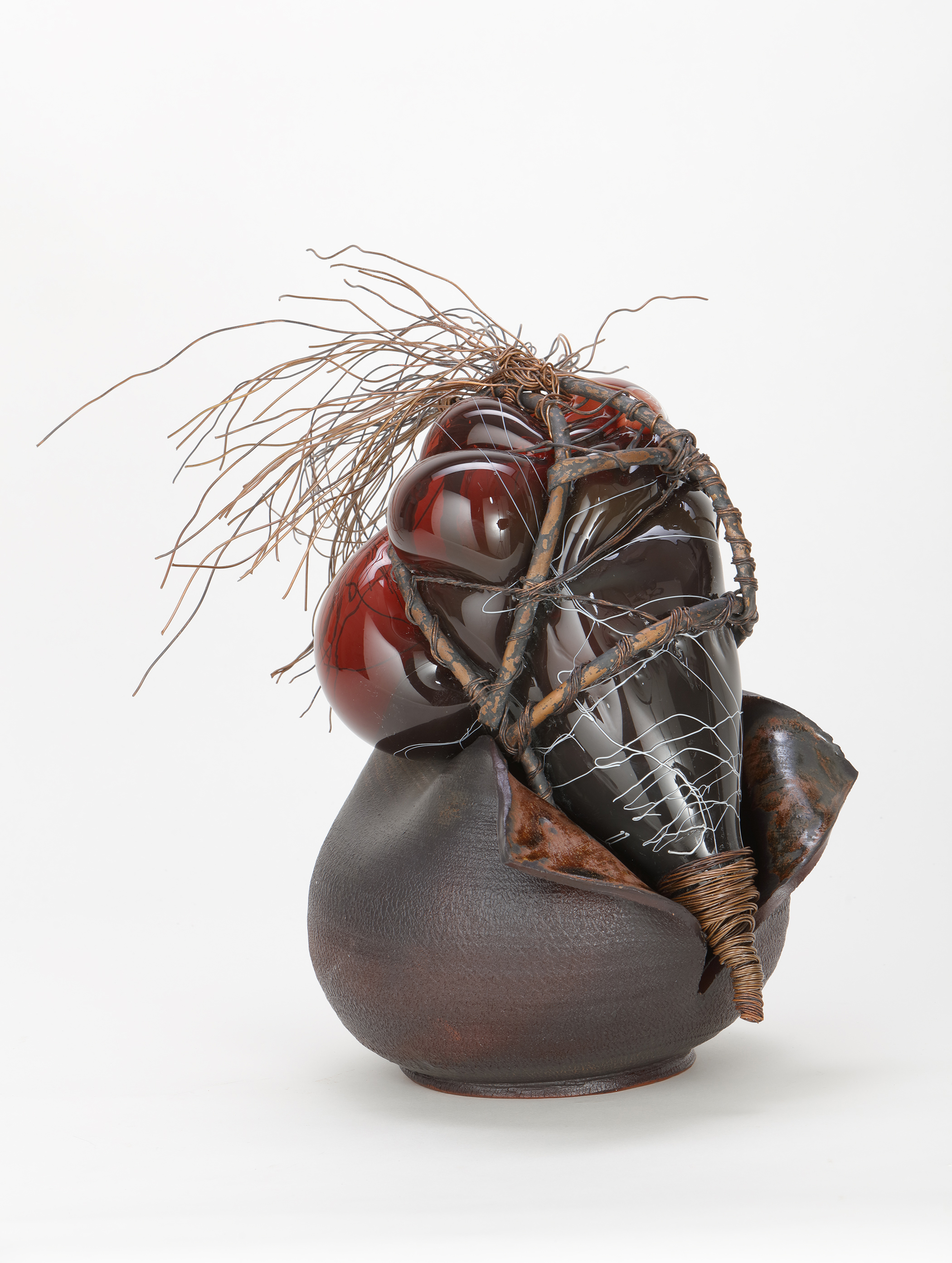 transcending bondage blown glass sculpture by chris day