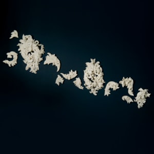 ceramic flower sculpture art for wall mounting