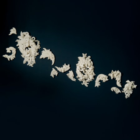 ceramic flower sculpture art for wall mounting