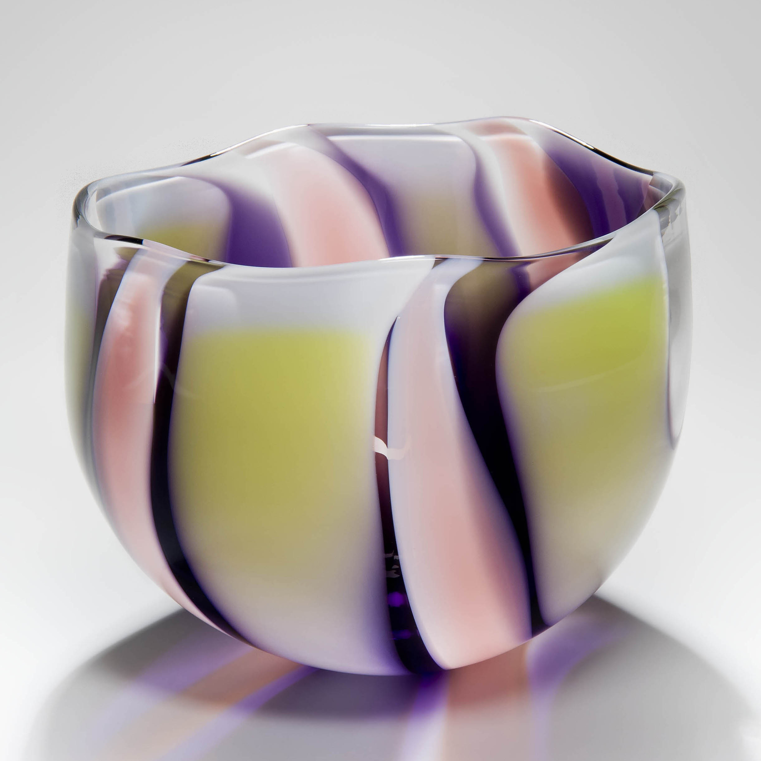 Waves in Purple, Pink & Yellow