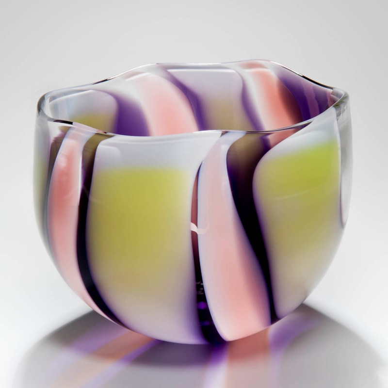 Waves in Purple, Pink & Yellow