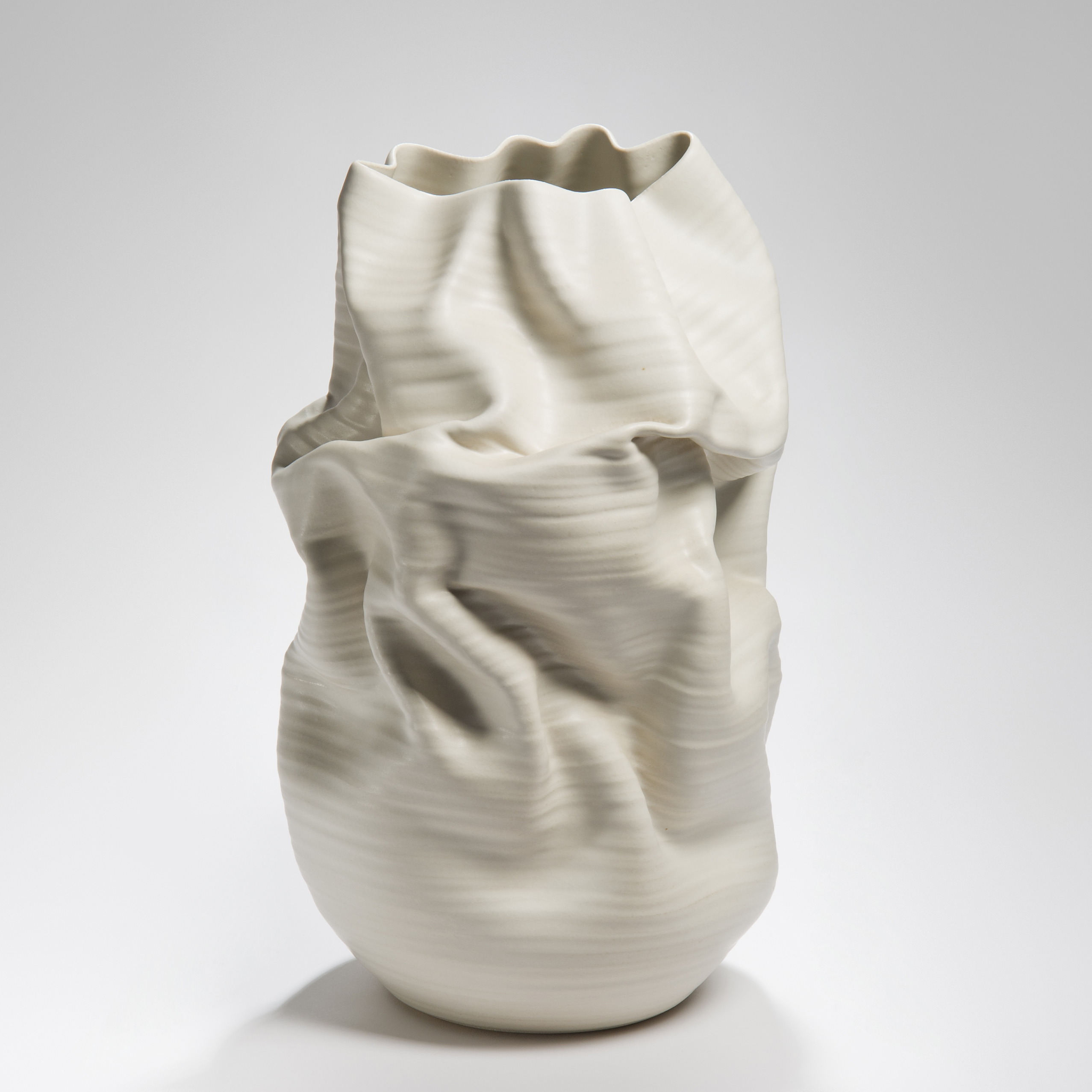 contemporary clay and stoneware vase sculpture 