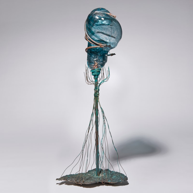 sculpted glass copper wire bronze ornate artwork