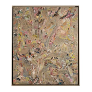 multicoloured abstract floral highly textured contemporary oil painting