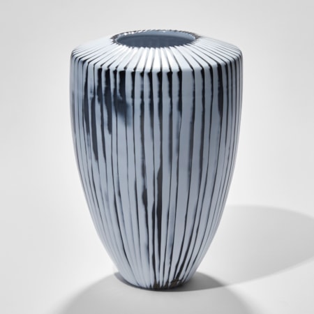 contemporary crystal coloured handblown art-glass vase centrepiece