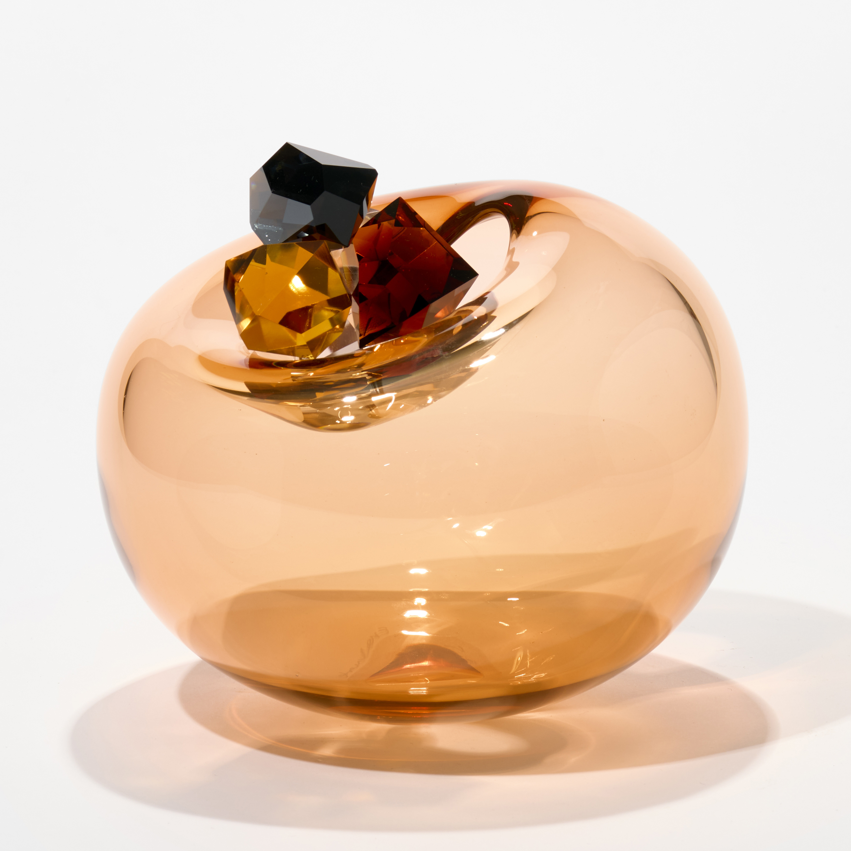 Cristal vase in Aurora Rotlich I