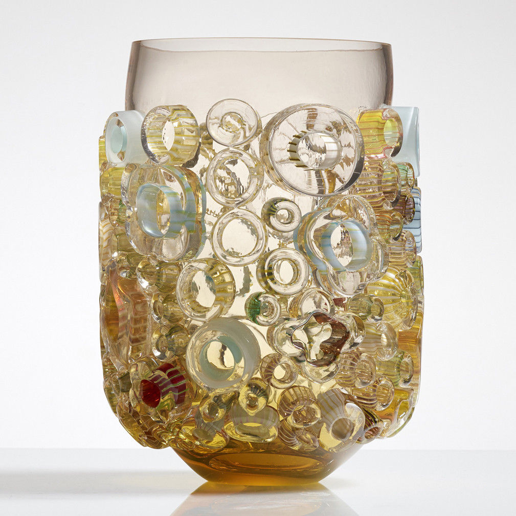 Murrini Tube Field Gold Topas